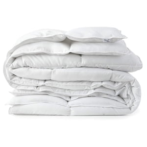 Chezmoi Collection Light Warmth White Down Alternative Comforter Duvet Insert, Corner Tabs, Queen Size