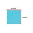 thumbnail image 3 of INSPIRE CHIC Men's Pocket Square Solid Color Handkerchiefs Self-folded For Wedding Party Turquoise One Size, 3 of 4