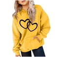thumbnail image 1 of Milgrthf Filles Garçons Chandails à Capuchon de la Saint-Valentin Chandails Décontractés Mignons à Manches Longues Col Ras du Cou Préados Filles Coupe Ample Chandails à Enfiler Hauts Jaune 7 Ans, 1 of 4
