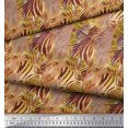 thumbnail image 3 of Soimoi Yellow Georgette Viscose Fabric Leopard & Wild Animal Skin Decor Fabric Printed BTY 42 Inch Wide, 3 of 3