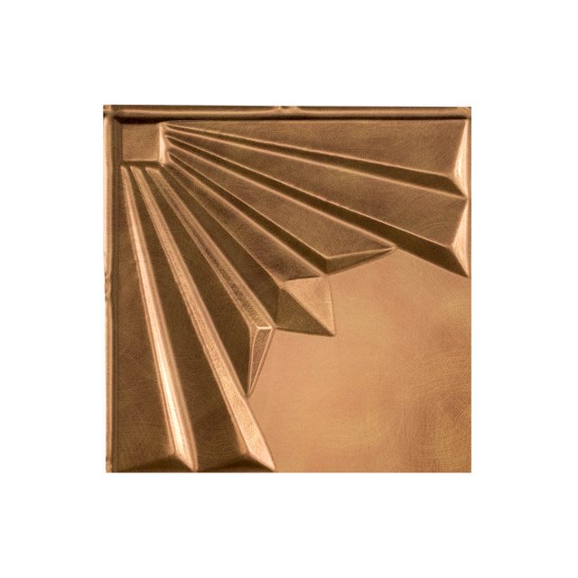 Fasade Easy Installation Art Deco Antique Bronze Glue Up Ceiling Tile/ Ceiling Panel (12" X 12" Sample)
