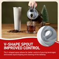 thumbnail image 3 of Cold Brew Coffee Maker with V-Shaped Lid, 64oz Iced Coffee Maker with Stainless Steel Filter, BPA Free Sturdy Cold Brew Pitcher for Coffee, Iced Tea, Sun Tea, Lemonade, 3 of 6