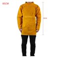 thumbnail image 2 of Cowhide Work Clothes Apron Welding Protective Clothing Heat Fire Resistant Welders with Sleeves ,Easy to Use, 2 of 6