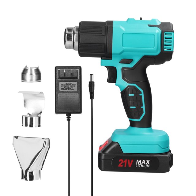 Amdohai 300W 300-550℃ Two Level Temperature Lithium Portable Handheld Rechargable Cordless Hot Air Machine with Storage