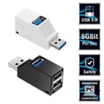 thumbnail image 3 of RYGRZJ Hub USB 3.0 3 Ports Mini Splitter Transfert de Données Haute Vitesse pour PC Portable UK, 3 of 5