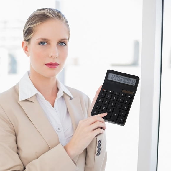 Calculatrices de Bureau, Calculatrice de Base Portable à Chiffres, Calculatrice de Poche Petite, Calculatrice Couleur Dopamine pour Campus à Énergie Solaire Grand Écran Affichage 12 Chiffres Bureau Finance Calculatrice Portable