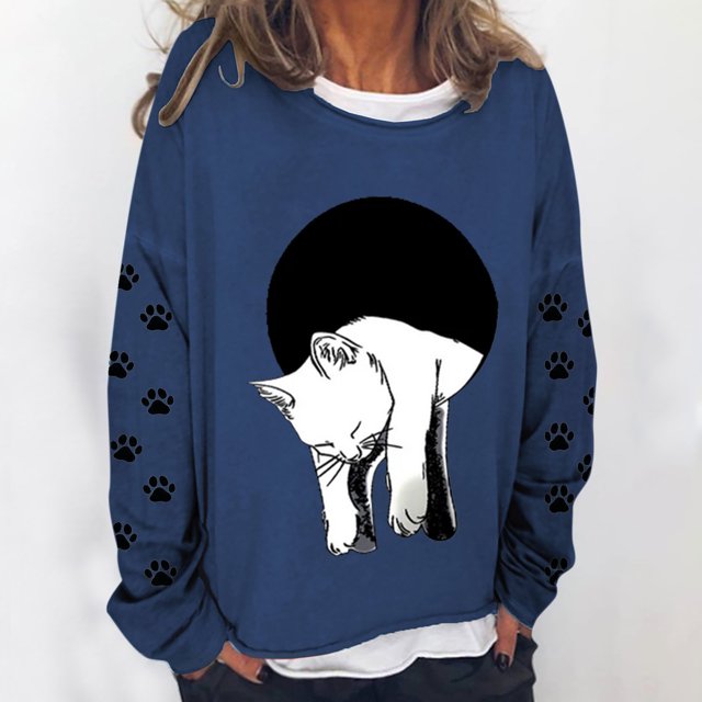 50 % de Rabais Liquidation Chandail en Molleton Surdimensionné pour Femmes 2023 Surdimensionné Texte Drôle Imprimé Col Rond Manches Longues Chandail en Molleton Ample Chandail Blouse