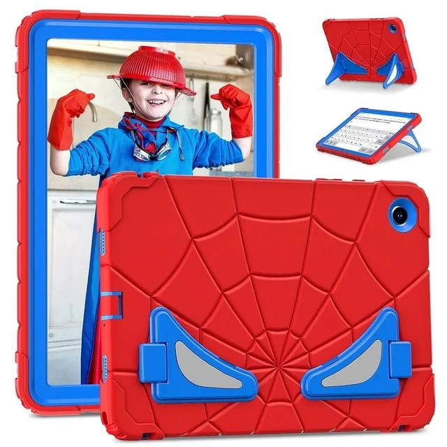 Étui Support pour Tablette pour Enfants pour Samsung Galaxy Tab A9 Plus 11 Pouces, Étui Support Antichute pour Samsung Galaxy Tab A9 8.7 Pouces 2023 Rouge Bleu A9 8.7 Pouces