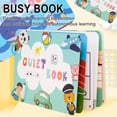 thumbnail image 2 of Livre Calme pour Enfants B Compétences de Réflexion Activités d'Apprentissage Préscolaire Résolution de Problèmes Autocollant Réutilisable Jouet Éducatif de Voyage Livre d'Activités Montessori pour Tout-Petits, 2 of 5