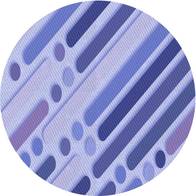 Ahgly Company Tapis de Zone Rond d'Intérieur Lavable à la Machine, Transitionnel, Bleu Angel Blue, 4 Pieds Rond