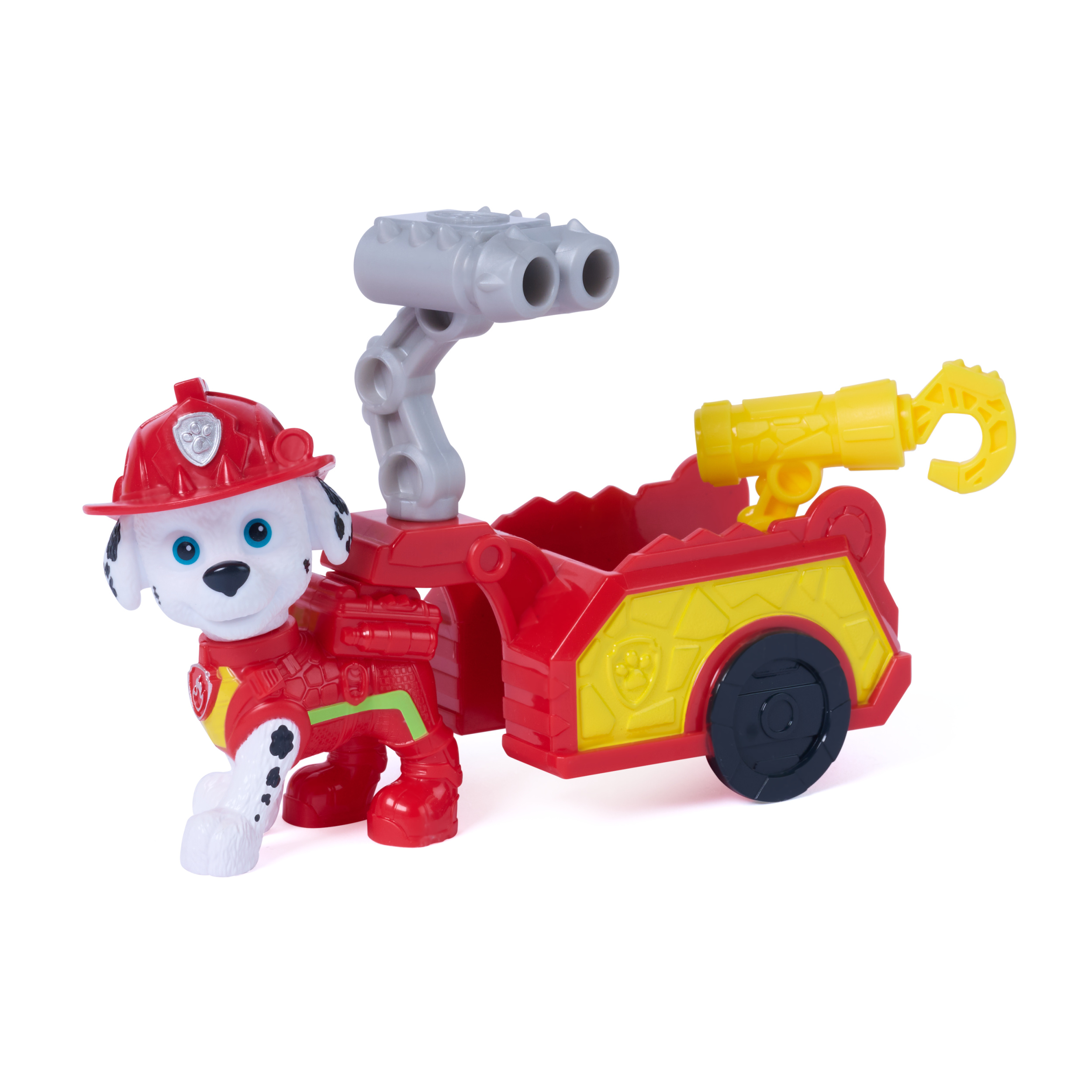 PAW Patrol: The Dino Movie, Marshall Dino Tool Pack, 2.5-Inch Action Figure with Attachable Rescue Trailer and 2 Interchangeable Tools, Preschool Toys for Boys and Girls Ages 3+
