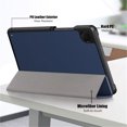 thumbnail image 2 of TFixol Slim Tri-Fold Protective Cover with Auto Wake/Sleep for Samsung Galaxy Tab A9/A9 Plus 2023, Magnetic Closure, Lightweight Design, Dark Blue - 11 Inch, 2 of 6