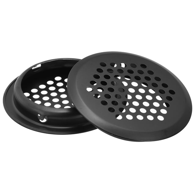 Unique Bargains Évent de Soffite Circulaire de 53 mm, Lot de 40 Évents d'Air Ronds en Acier Inoxydable, Noir
