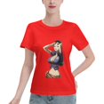 thumbnail image 1 of T-Shirt Basique à Manches Courtes pour Femme une Pièce Robin, 1 of 6