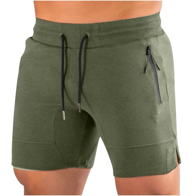 Mens Solid Color Swim Trunks Quick Dry Beachwear Sports Running Swim Board Shorts Mesh Lining
