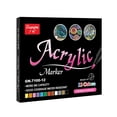 thumbnail image 2 of PEONAVET Marqueur 12 Couleurs 7100 Acrylique Souple à Base d'Eau, Graffiti Dessiné à la Main, Marqueur de Peinture à Main 10ml, 2 of 9