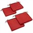 thumbnail image 3 of Blazing Needles Outdoor Micro Suede 19-Inch by 20-Inch by 3-1/2-Inch Zippered Cushions, Cardinal Red, Set of 4, 3 of 3