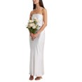 thumbnail image 2 of Faithtur Nouvelle Mode Femmes Robe Sans Manches Couleur Unie Bustier Élégante une Pièce, Robe de Banquet de Mariage Cocktail, 2 of 5
