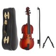 thumbnail image 2 of Miniature Violin Model Kit, Musical Instrument Handicraft Ornament Wooden Miniature Violin Mini With Stand For Christmas, 2 of 8