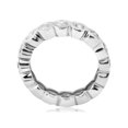 thumbnail image 2 of Bague de Mariage Empilable en Or Blanc 14k avec Diamants et Lunette 2ct, 2 of 4