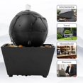 thumbnail image 3 of HLONK Indoor Water Fountain  Tabletop Waterfall Fountain  with Light  Nature Sounds  Pebbles  7‘‘, 3 of 9