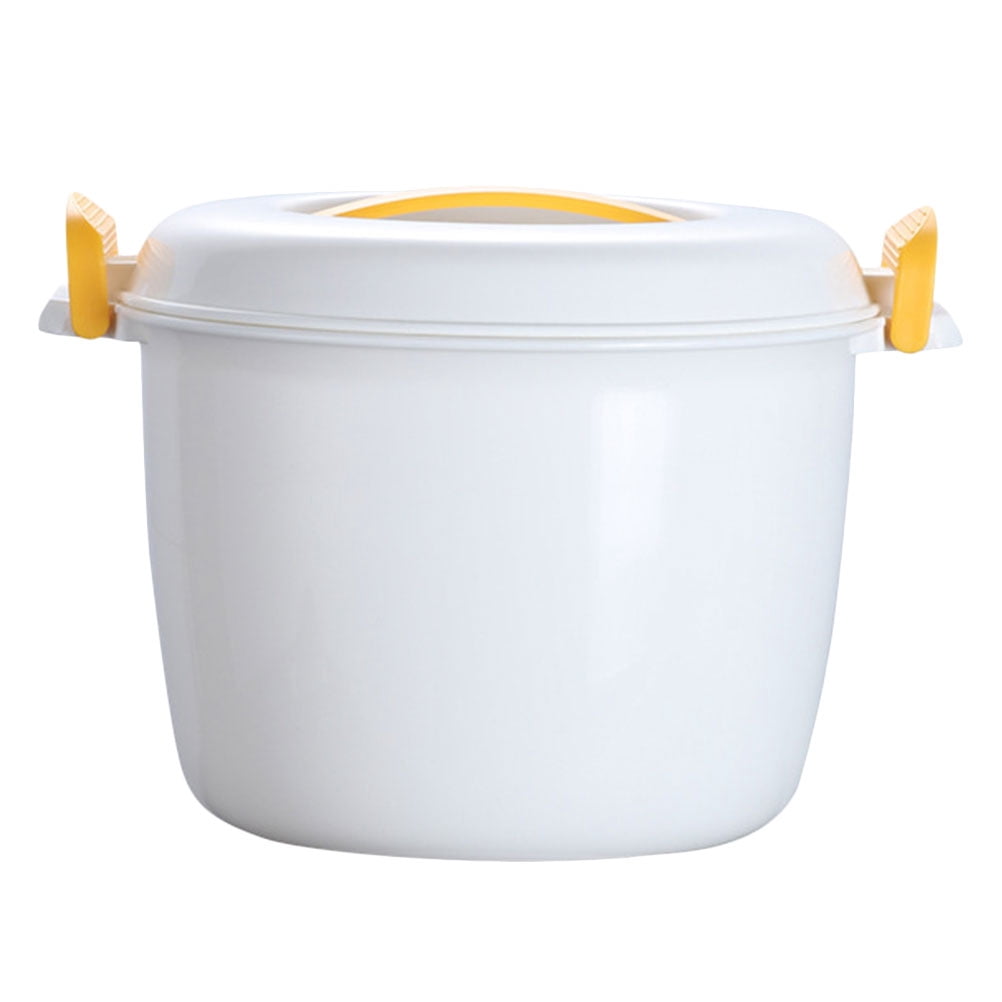 SHISUYAN Microwave Rice Cooker in Yellow for Kitchen Use Made of Food Grade Plastic 3.5 Cups