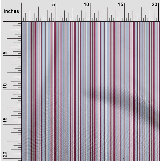 oneOone Georgette Viscose Fabric Multicolor Stripe Decor Fabric Printed BTY 42 Inch Wide