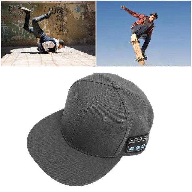 Removable Cap with Speaker, Adjustable Music Hat Cap, Outdoor Sports Baseball Cap, Snapback Hats for Men, Music Hat for Running, Cycling, Hiking, Skiing