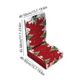 thumbnail image 3 of HOZADOIE Decorative Chairs Covers Christmas Dining Room Chair Covers Stretch Chair Slipcovers Protector Washable Kitchen Chair Cover for Dining Room Christmas Decor Holiday Party Chair Cover Red, 3 of 6