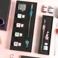 thumbnail image 1 of Musbetu 1Set Fountain Pen Flower Pen End Shape Smooth Writing Portable Dip Pen with Ink Gift, 1 of 7