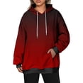 thumbnail image 2 of Besolor Oversized Sweatshirt for Women Fall Plus Size Long Sleeve Gradient Color Hoodies Baggy Clothes for Ladies, 2 of 7