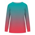 thumbnail image 2 of Chandails à Capuchon Mode pour Femmes 2023 Col Rond Mode Décontracté Manches Longues Imprimé Chandail Hauts Blouse Rabais de 50 % Liquidation Costumes d'Halloween/Noël, 2 of 3