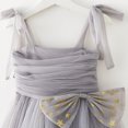 thumbnail image 5 of MIASHUI Robe à Bretelles Sans Manches avec Nœud pour Tout-Petites Filles pour et Gris, 2-3 Ans, 5 of 5