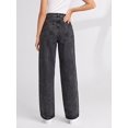 thumbnail image 2 of U.Vomade Women's High Rise Jeans Ladies Wide Leg Jeans, 2 of 6