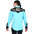 thumbnail image 2 of Scully PL-637-TUR-XL Chemise Western pour Femmes - Turquoise - Très Grande, 2 of 2