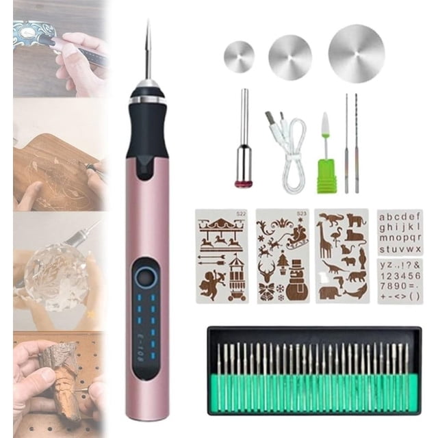 XWSHYW Customizer Engraving Pen By Ultimate Portable Tool for Metal Wood Glass and Plastic Engraving Pen Kit Engraving Tool - Beginner Friendly Rechargeable