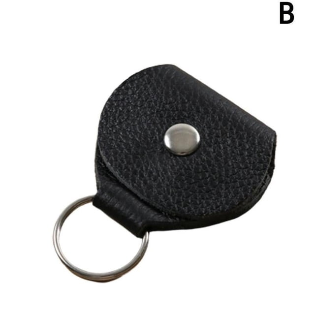 Leather Keychain Guitar Pick Holder Plectrum Bag CaseUS2024 G1Y0