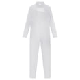 thumbnail image 3 of TiaoBug Girls Ice Skating Jumpsuit Rhinestone Mock Neck Competition Figure Skating Dancewear White 6, 3 of 6