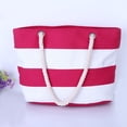 thumbnail image 4 of RXIRUCGD Sac de Plage Estival Tropical à Rayures pour Femmes, Sacs Fourre-Tout Réutilisables, Sac d'Épicerie à Bandoulière avec Poche à Fermeture Éclair, 4 of 7