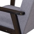 thumbnail image 3 of CorLiving Greyson Mid-Century Modern Solid Wood Frame Upholstered Cushion Indoor Armchair, 3 of 9