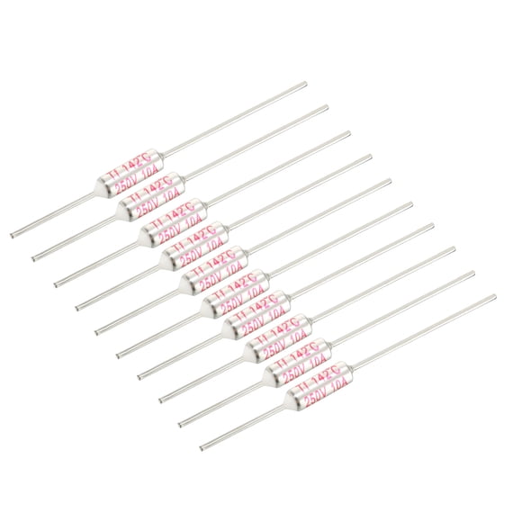 Unique Bargains 250V 10A 142℃ Celsius Circuit Cut Off Temperature Thermal Fuse 10 Pcs