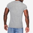 thumbnail image 4 of CHGBMOK Mens T-shirts Solid Color Leisure Button Motion Breathable Short Sleeve Round-Neck Blouses Sizes S-3XL, 4 of 5