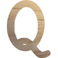 thumbnail image 1 of Wooden Letter Q Craft Project, 3'' Tall Small Unfinished Wood Alphabet Letter, DIY, 1 of 3
