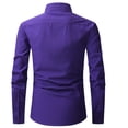 thumbnail image 3 of zanvin Chemises Habillées pour Hommes à Manches Longues, Chemises Infroissables Coupe Régulière à Boutons, Chemises de Bureau Formelles, Violet, P, 3 of 3