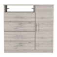 thumbnail image 1 of TUHOME Peru 4 Drawer Dresser - Light Gray Engineered Wood - For Bedroom, 1 of 7