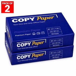 Copy Paper/Office Paper, White, 8.27 × 11.69 Inches (A4 Size), 92 Brightness, 500 Sheets/Ream, Pack of 2 Reams (Total 1,000 Sheets) - Packaging May Vary