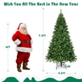 thumbnail image 3 of Gymax 7.5 ft Unlit Artificial Christmas Tree Hinged Spruce Xmas Tree w/ Metal Stand, 3 of 10