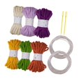 thumbnail image 4 of HILABEE 6 Pieces Knitted Yarn Handcrafting 5M Colorful Cushion Home Decor Craft Yarn H, 4 of 9