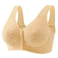 thumbnail image 1 of fheaev Front Open Button Bras for Women Plus Size Front Closure Wireless No Underwire Full Coverage No Underwire Bras for Seniors Comfort Front Close Push Up Lace Bras Sleeping Everyday Bras, 1 of 2