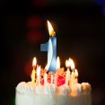 thumbnail image 2 of Hearth & Gear Birthday Candles Extended Big Number Candle Multicolor 3D Design Cake Topper Decoration For Any Celebration Glass Candle Stand 3-wick Candle Holder Tall Candle Stand Table Top Candle, 2 of 7
